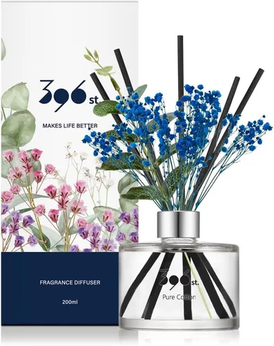 Vista 13 de 396 st. juego de difusor de aceite con varillas de junco de flores de aliento de bebé preservadas, rosa roja, 200ml (6.7oz) / juegos de difusor