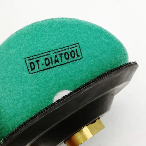 Vista 5 de DT-DIATOOL 2 almohadillas de goma para respaldo de 5 pulgadas, almohadilla de respaldo de gancho y bucle 5/8-11 eje