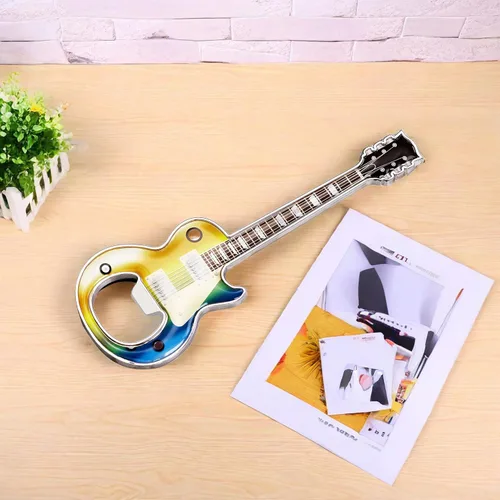 Vista 3 de 1 pieza/set abridor de botellas, abridores de botellas de cerveza, abridor de botella de cerveza con forma de guitarra, abridor de guitarra, regalo