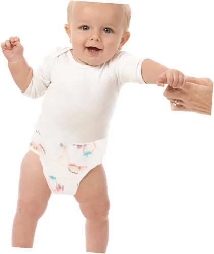 Vista 2 de Pañales para bebés prematuros, 2 unidades, pañales de algodón para recién nacidos, reutilizables, lavables, para niños y niñas, estilo aleatorio