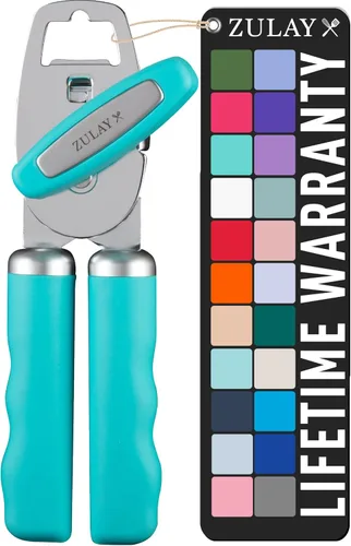 Vista 28 de Zulay Kitchen Abrelatas manual con abrebotellas con perilla giratoria