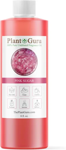 Aceite aromático de azúcar rosa, 8 onzas líquidas. Aceite perfumado para hacer jabón, velas, bombas de baño, mantequillas corporales. Se utiliza en