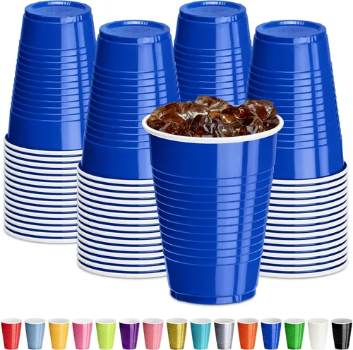 Vista 23 de DecorRack - Vasos desechables y reutilizables de 12 onzas para fiestas de cumpleaños, despedidas de soltera, campamentos, eventos en interiores y al