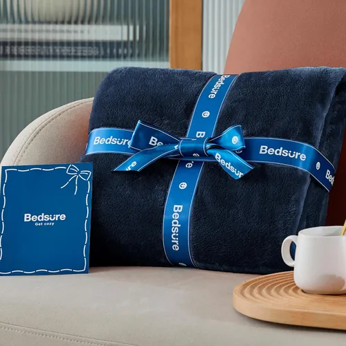 Vista 7 de Bedsure GentleSoft - Mantas de forro polar azul marino tamaño Queen - Manta de cama azul suave ligera afelpada difusa acogedora microfibra de lujo