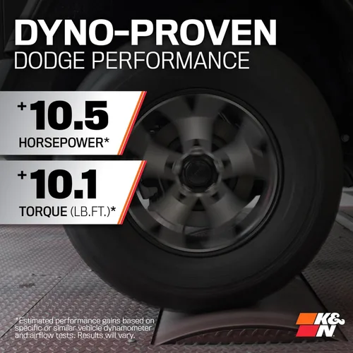 Vista 4 de Kit de admisión de aire frío, de K&N, Negro