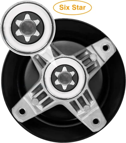 Vista 3 de UP2WIN 918-04822B - Conjunto de husillo compatible con Craftsman Cub Troy Bilt Pony Bronco 42 pulgadas, cortacésped de tractor, viene con todos