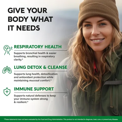 Vista 3 de Mullein Lung Detox - Extracto de hoja de gordolobo 10:1 - Raíz de malvavisco Equinácea Orégano Quercetina NAC - Suplemento 15 en 1 de apoyo