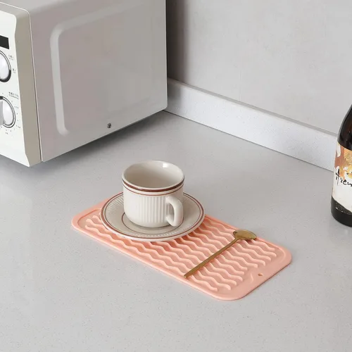 Vista 316 de MicoYang Alfombrilla de Silicona para Secar Platos de Múltiples Usos, Fácil de Limpiar, Ecológica, Alfombrilla de Silicona Resistente al Calor