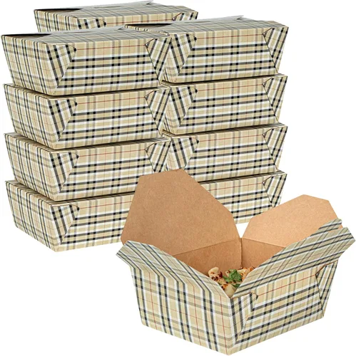 Vista 329 de Restaurantware Bio Tek - Cajas para llevar de 30 onzas, 200 loncheras para llevar, cierre de tabulación, resistentes al calor, desechables, de papel
