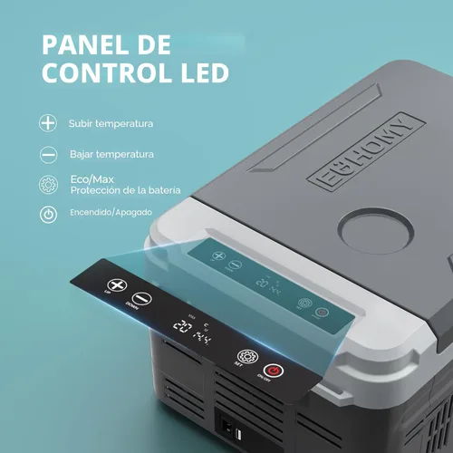 Vista 8 de Euhomy - Refrigerador de 12 voltios, enfriador eléctrico con compresor de 12 cuartos de galón (10L) y control de aplicación, refrigerador