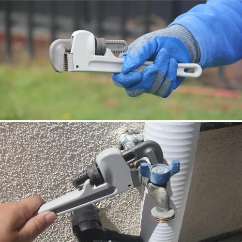 Vista 7 de HFS (R Llave de tubo recta de aluminio resistente (10 pulgadas)