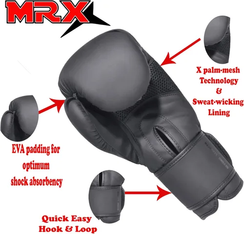 Vista 2 de MRX Guantes de boxeo para entrenamiento de combate, entrenamiento de combate, entrenamiento de combate, entrenamiento de sparring grappling