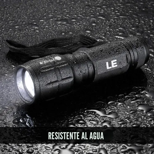 Vista 6 de La Mini LED Linterna táctica, Cree LED, de enfoque ajustable y acercamiento, Linterna pequeña, súper Brillante, pilas incluidas
