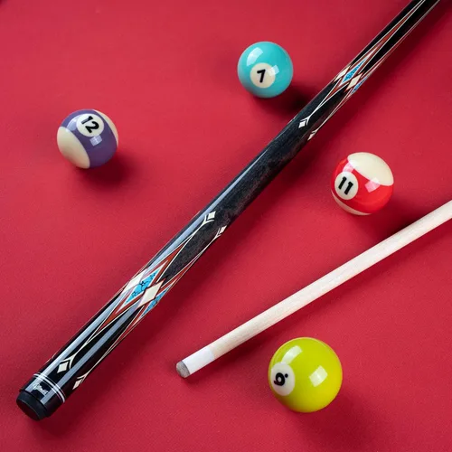 Vista 6 de Taco de billar, tacos de billar con estuche rígido, 2 piezas de 58 pulgadas para mesa de billar, taco de billar con punta de 13 mm, 19-21 oz taco