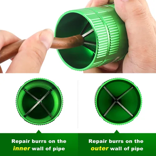 Vista 5 de CNQLIS Limpiador de tuberías de cobre, herramienta de biselado de tubo duro exterior interior de 1/4 a 1-5/8", herramienta de biselado de tubos