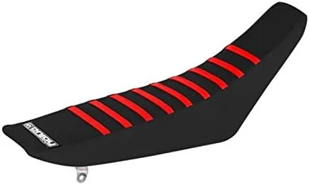 Vista 5 de Enjoy Mfg Funda de asiento compatible con Honda 2004-2009 CRF 250 CRF250 - All Black/Black Ribs #53