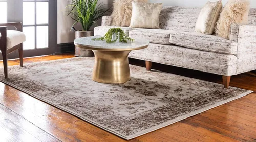 Vista 2 de Unique Loom Rushmore Collection Alfombra de área – Lincoln (2 x 3 pies, rectangular, crema/beige)