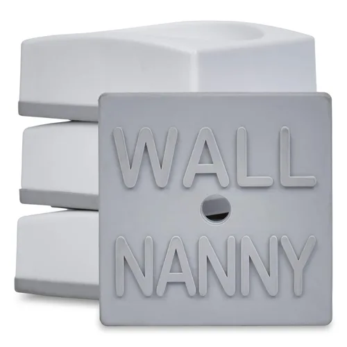 Vista 7 de Wall Nanny Mini (4 unidades, fabricado en Estados Unidos), protector de pared más pequeño de perfil bajo para puertas de bebé, perfecto