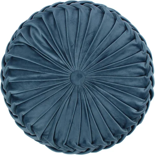Levtex Home - Kimpton Navy - Almohada decorativa (16 pulgadas redonda) - Almohada redonda de terciopelo azul marino - Terciopelo azul marino