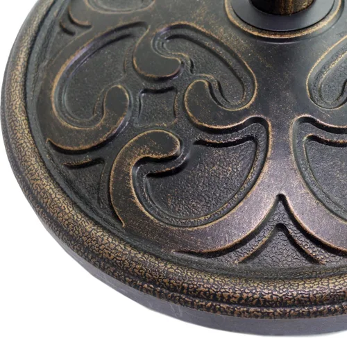 Vista 3 de Sunnyglade Base de sombrilla redonda envejecida para patio de 18 pulgadas, 22 libras