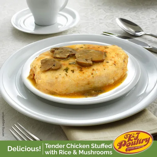 Vista 2 de Kosher Mre - Comidas de carne listas para comer, variedad de bolas de carne de pollo, pechuga de pollo rellena, pollo Chow Mein (paquete de 3)