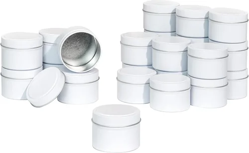 Vista 9 de Aroparc Latas negras de 4 onzas, latas de fabricación a granel, recipientes de 24 piezas, tarros para hacer velas, color negro
