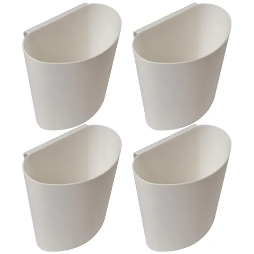 Zerodeko Soporte para tazas colgantes, organizador de carrito rodante, accesorios de 4 piezas, cesta de almacenamiento, cubo colgante, contenedores