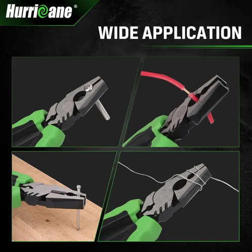 Vista 5 de HURRICANE Alicates extractor de tornillos pelados de 6 pulgadas, alicates Pro Linesman con mordazas antideslizantes, quita los tornillos