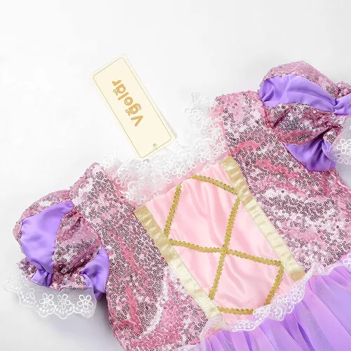 Vista 2 de Disfraces de princesa vestido de princesa con lentejuelas vestido de fiesta con accesorios