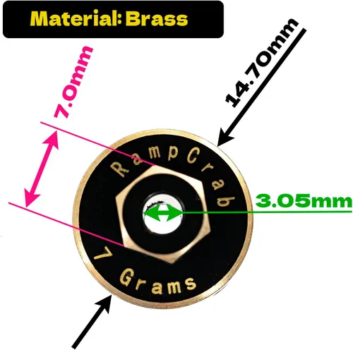 Vista 2 de Kit de extensión de cubos de rueda hexagonales + 0.197 in para SCX24 AX24, espaciadores de rueda de cubo hexagonal extendido de latón, piezas