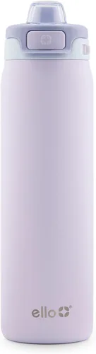 Ello - Botella de agua Pop & Fill, acero inoxidable, tecnología llenado rápido, metal con aislamiento al vacío de doble pared, tapa antifugas, sin
