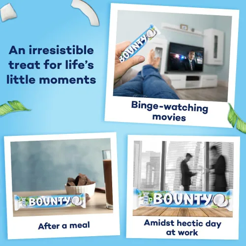 Vista 7 de Bounty Barra de coco cubierto de chocolate con leche por Mars, (barras de 0.85-2.01 oz por caja)