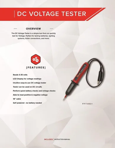 Vista 6 de Power Probe Medidor de voltios CC (PPTVM01)
