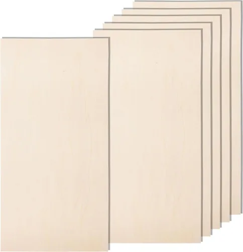 Vista 9 de Paquete de 12 hojas de madera de tilo de 12 x 12 x 1/4 pulgadas-6mm de grosor para manualidades, tableros de madera contrachapada sin terminar