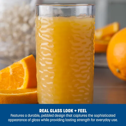 Vista 4 de Carlisle FoodService Products Vaso de plástico Pebble Optic Pebble para restaurantes, catering, cocinas, plástico, 11.9 onzas, transparente