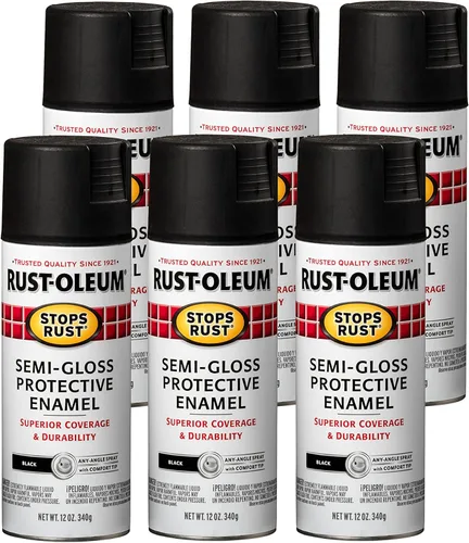 Vista 78 de Rust-Oleum 7776830 - Pintura en aerosol para prevención del óxido, 12 onzas, negro plano