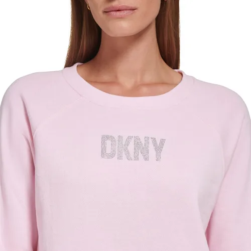 Vista 5 de DKNY Cuello redondo con logotipo de diamantes de imitación