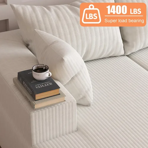 Vista 5 de Sofá seccional moderno de 108 pulgadas, sofás modulares convertibles en forma de L, sofás tapizados con asiento profundo, sofá de esponja apto