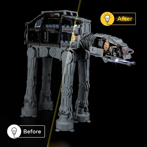 Vista 6 de YEABRICKS Luz LED para el modelo Lego-75313 de Star Wars at-at Block juego LEGO no incluido