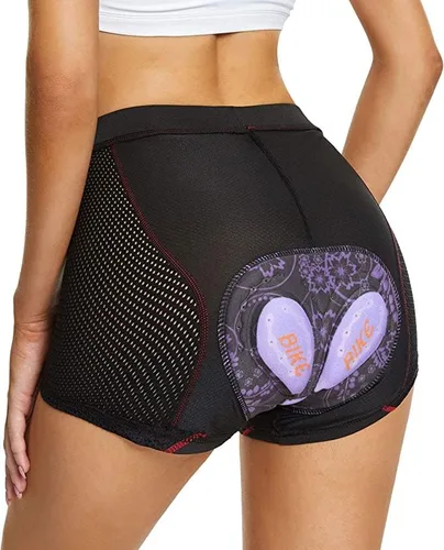 FEIXIANG Ropa interior de ciclismo para mujer, pantalones cortos acolchados 4D para bicicleta, ciclismo, equitación, montaña