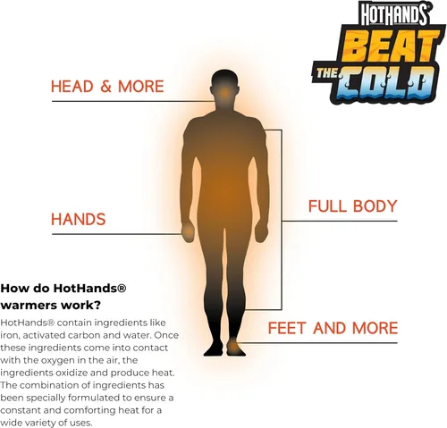 Vista 8 de HotHands Bigfoot - Calentador adhesivo para dedos Paquete económico de 5 pares