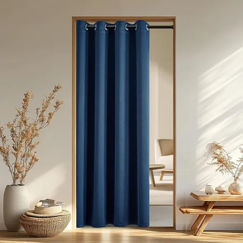 Vista 60 de IGEMAEVE Cortinas opacas de tamaño personalizado para dormitorio, 100 % opacas, 1 panel, aislamiento térmico, cortinas de oscurecimiento