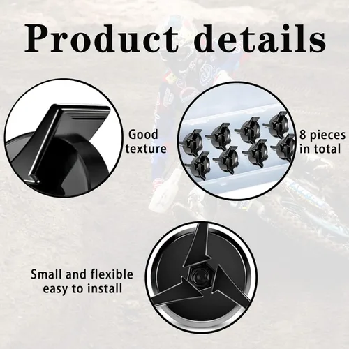 Vista 3 de 8 piezas de tornillos para casco de motocicleta - Tornillos para visera de casco de motocicleta, accesorios para casco, kit de tornillos para visera