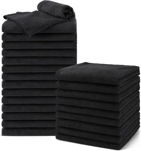 UNIMADE Toallas de salón 24 unidades, toallas de barbero de microfibra a granel, (16x29 pulgadas) Paño para secar el cabello súper suave de color