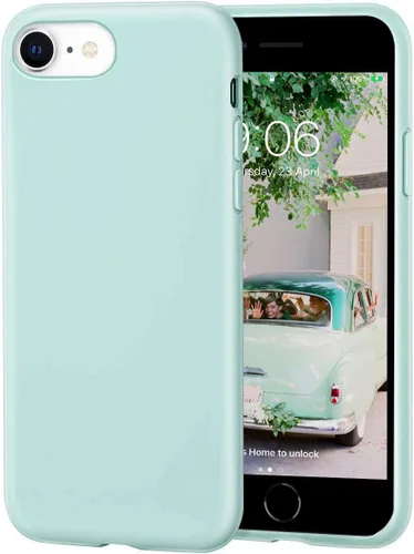 Vista 13 de IceSword Funda para iPhone SE 3 2022 [actualizada]/ iPhone SE 2020 (2ª generación)/iPhone 7/iPhone 8 Funda de silicona de gel de silicona líquida