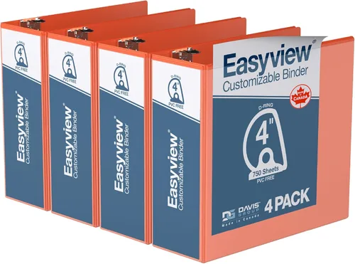 Vista 41 de Easyview - Carpetas prémium de 3 anillas con cubiertas transparentes y anillos en D, carpetas para escuela u oficina, 1 pulgada, paquete de 6