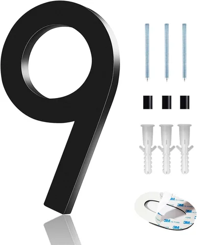 Vista 15 de Números flotantes de casa de 6 pulgadas, número de casa de acero inoxidable para exterior autoadhesivo, números de dirección de calle exterior