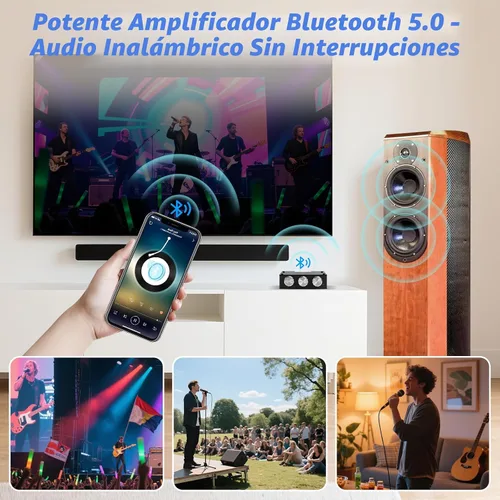 Vista 7 de Amplificador Bluetooth AS21-II TPA3255, 2.1 canales, 220 W x 2 + SZM-AS21 II
