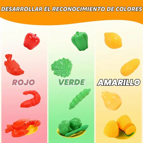 Vista 5 de CUTE STONE Juego de cocina para niños 73PCS con comida de simulación y Amarillo