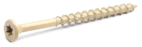 Vista 21 de Tornillos para cubierta #8 x 1-1/2 Pulgadas, Tornillos de madera para exterior, Cabeza de transmisión Torx plana, Rosca parcial, Acero de carbono